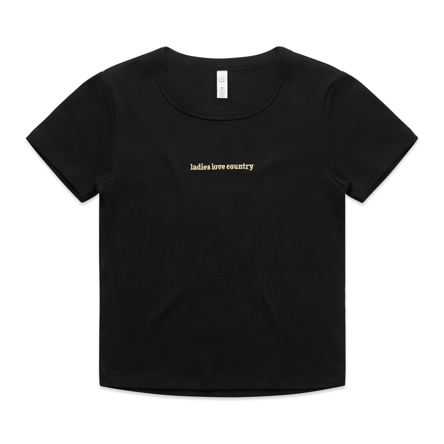 Ladies Love Country Black Baby Tee